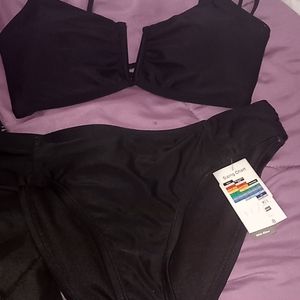 Cute black tie up swim suits